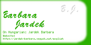 barbara jardek business card